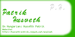 patrik husveth business card