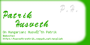 patrik husveth business card